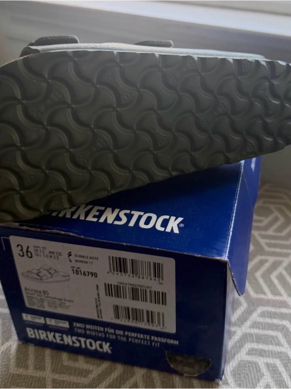 Birkenstock Kids Arizona Two-Strap Sandal in Camouflage Green
